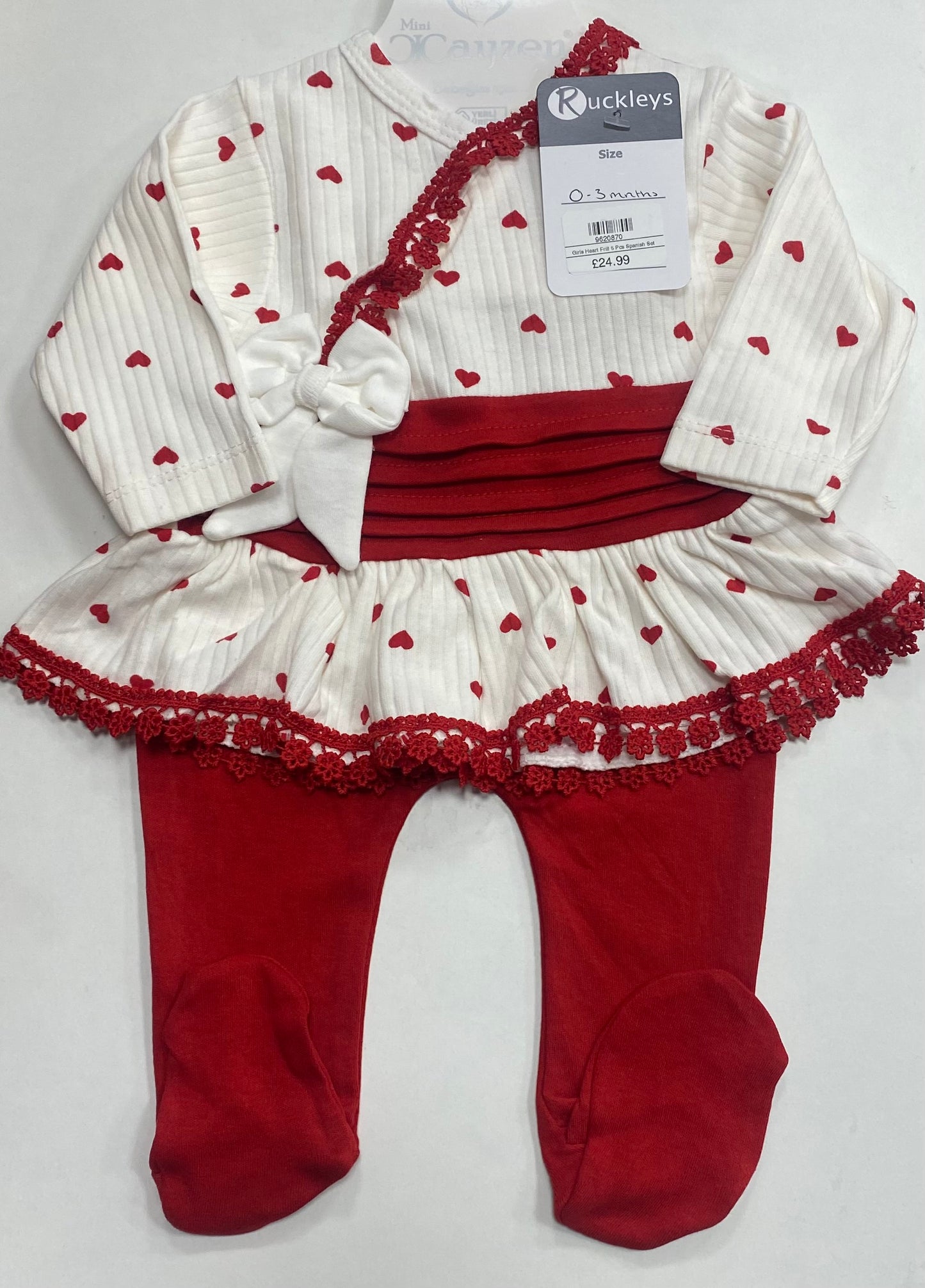 Girls Heart Frill 5 Pcs Spanish Set