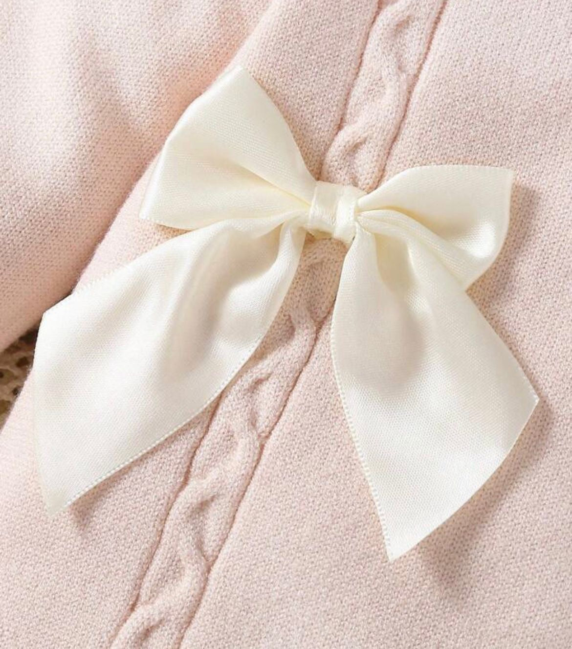 Girls clothing two bow baby grow