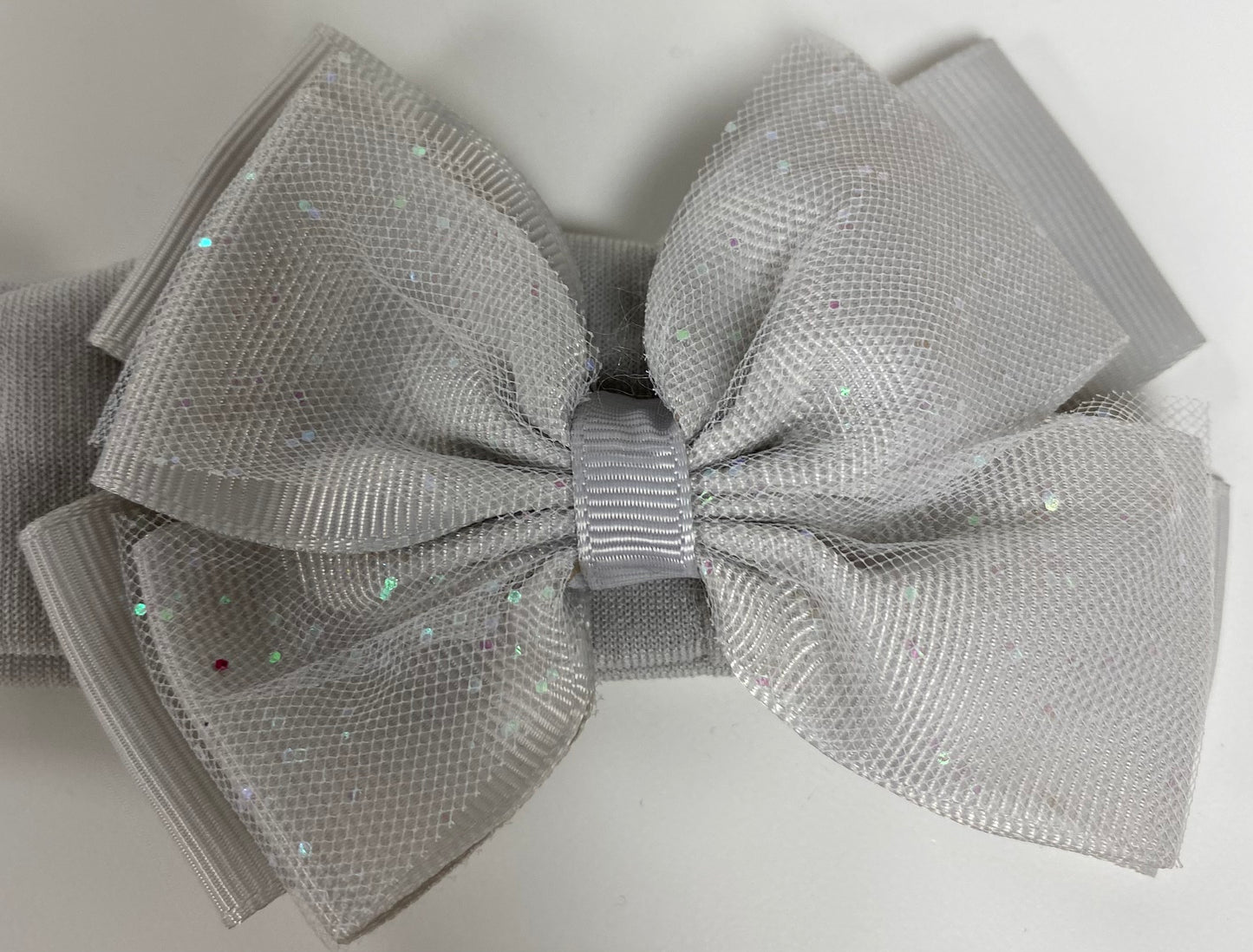 Girls Grey Bow Headband