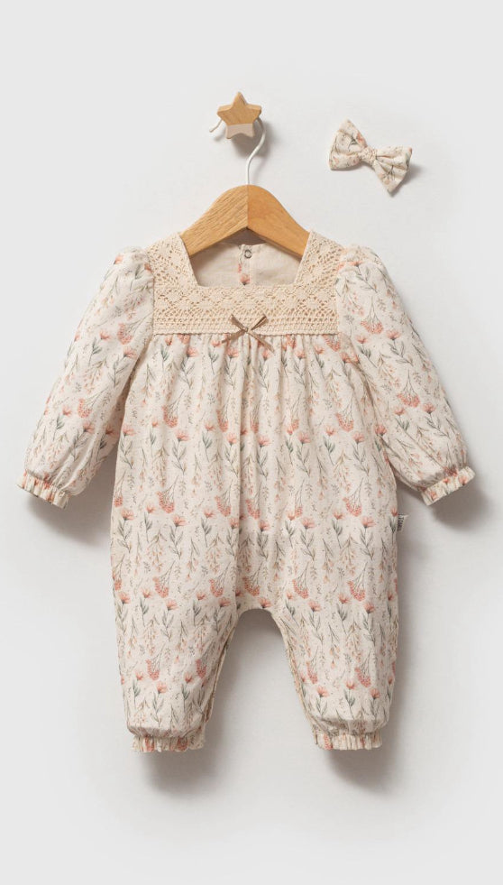 Girls clothing floral romper