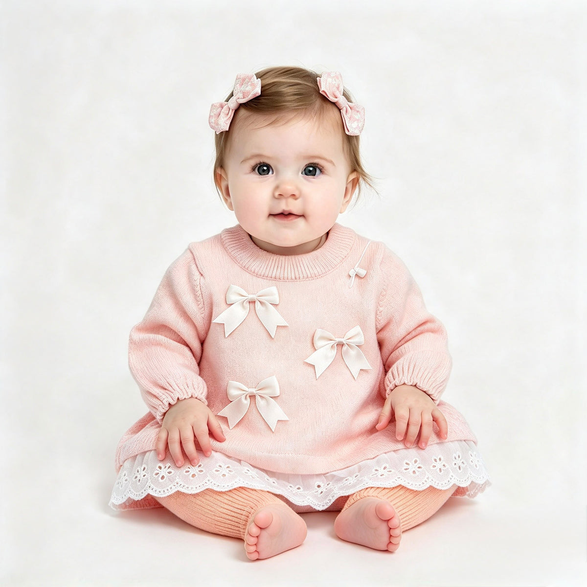 Clothing Girls Knit Lace Two Piece 0/3-9/12 mnths