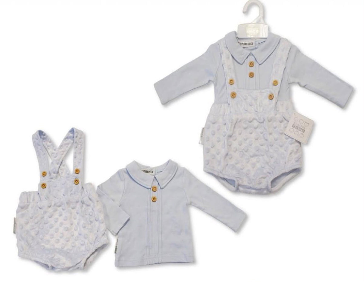 Clothing boys Dungaree Set Blue 0/3-6/9 months