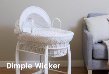 Dimple Wicker Moses Basket & Stand