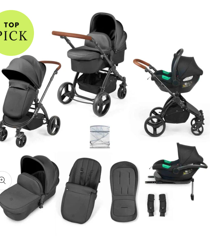 Ickle Bubba-STOMP URBAN 10 PIECE TRAVEL SYSTEM WITH I-SIZE CIRRUS CAR SEAT & ISOFIX BASE
