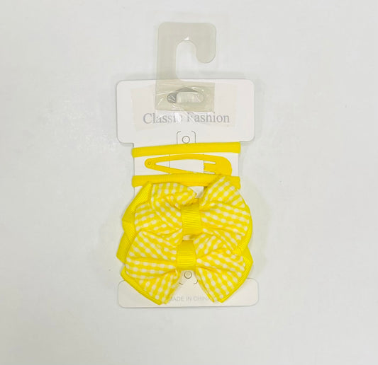 Accessories Gingham Clips, Bobbles And Bows