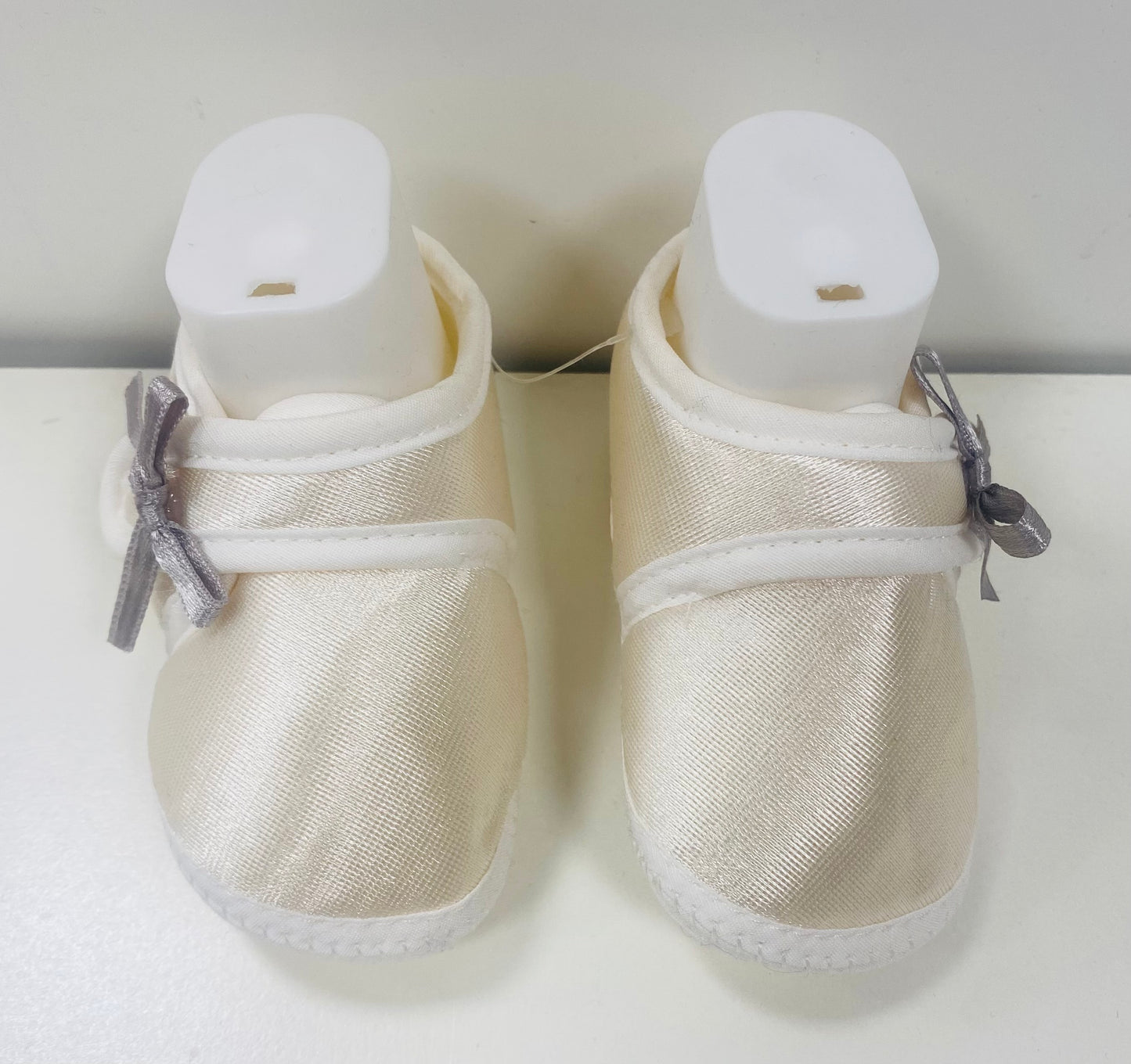 Ivory Grey / Blue Botties W/ Bow