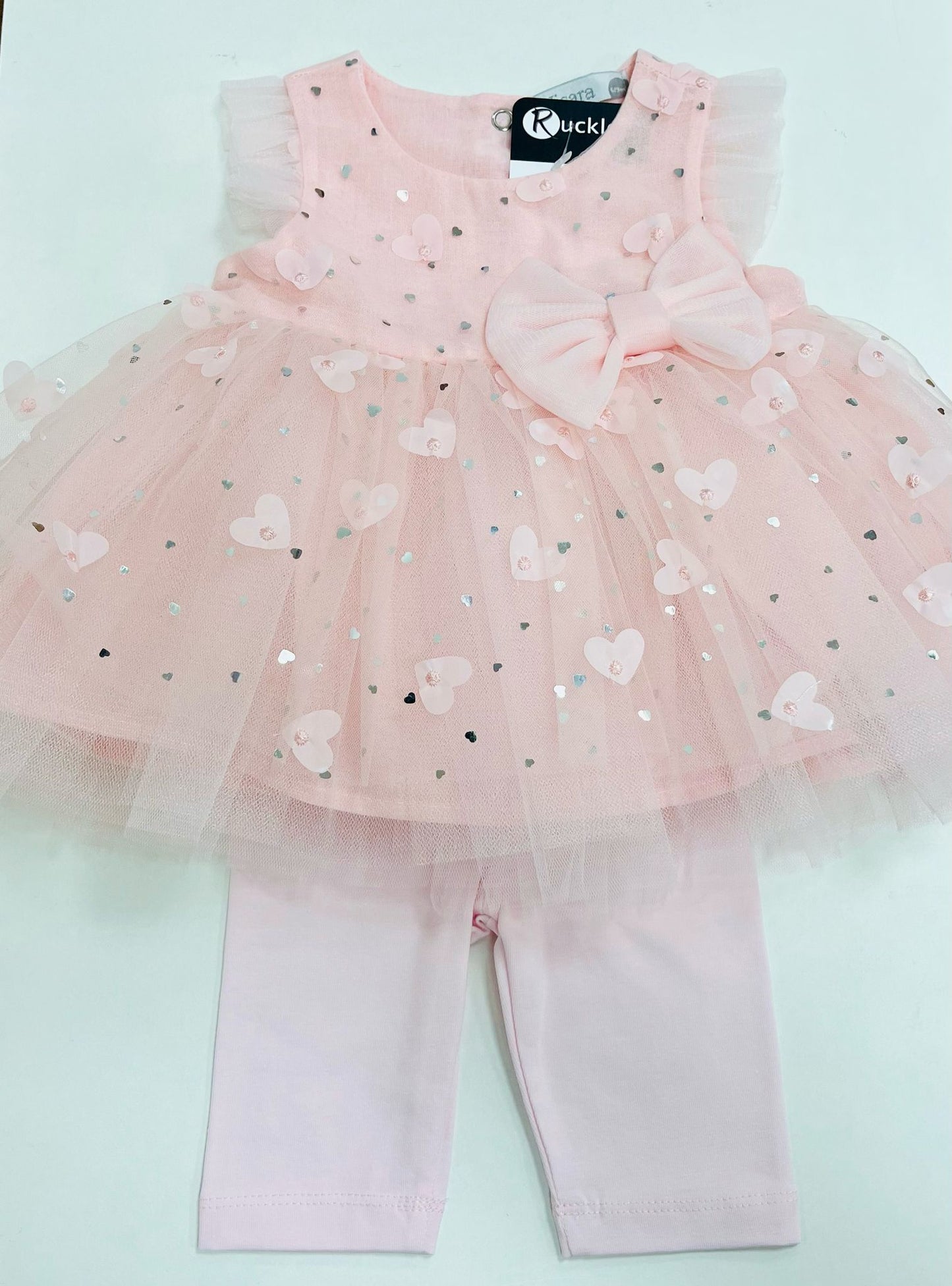 Girls Heart Dress Pink