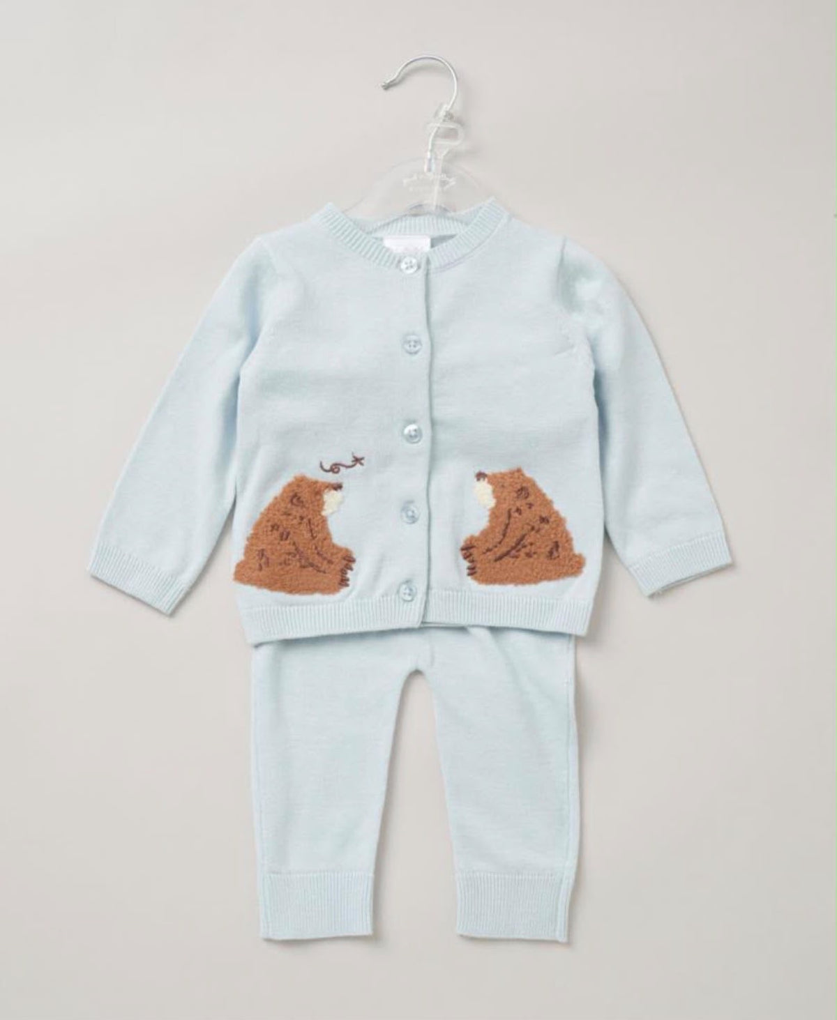 Clothing Boys Bear Set Blue 3-6 months