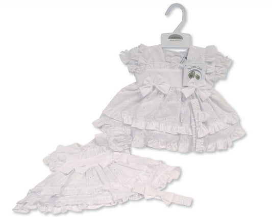 Girl clothing broderie anglaise dress set