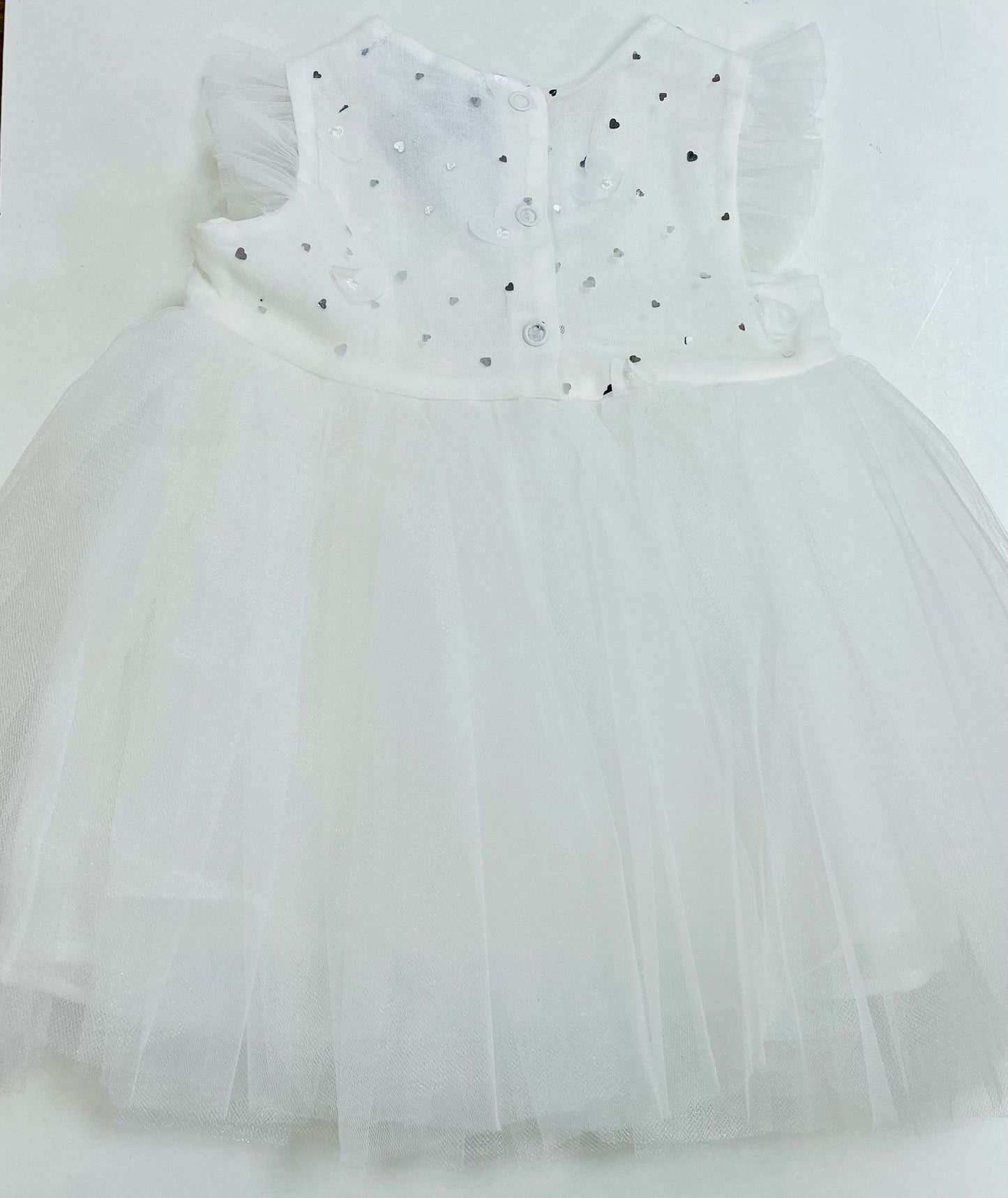 Girls White Frill Dress