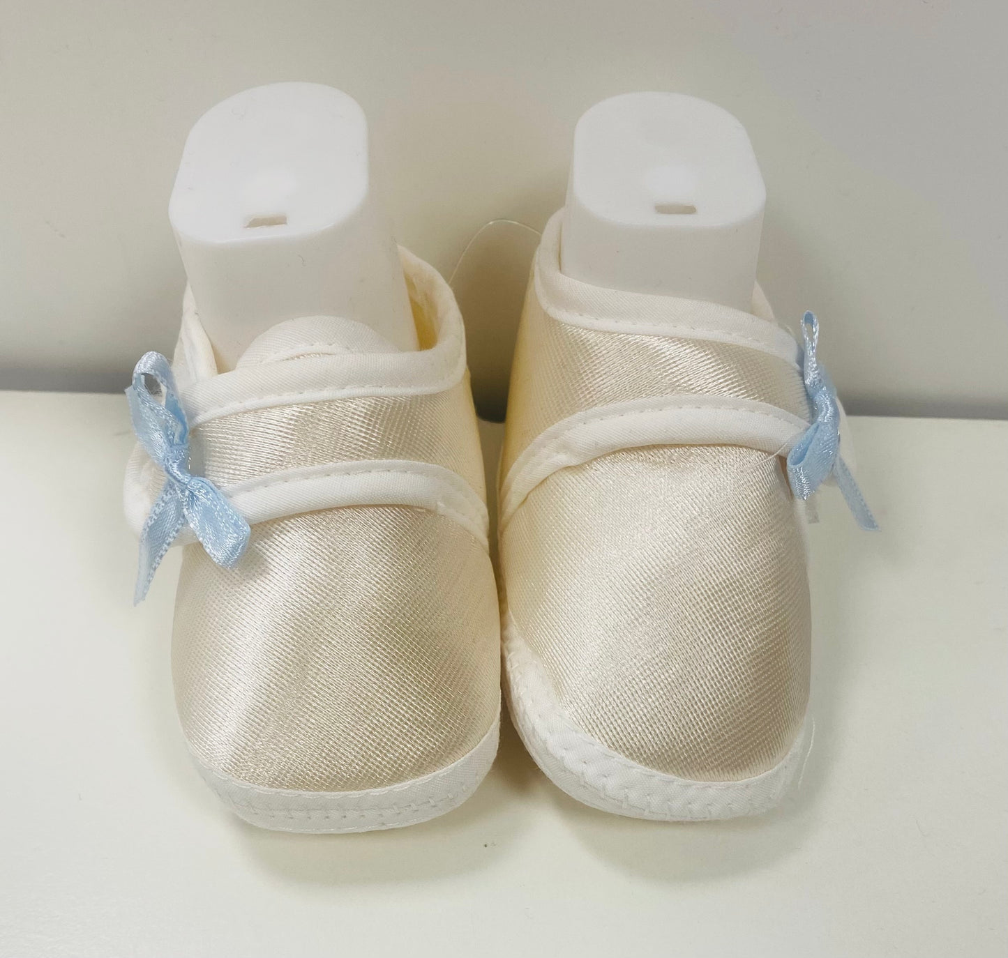 Ivory Grey / Blue Botties W/ Bow