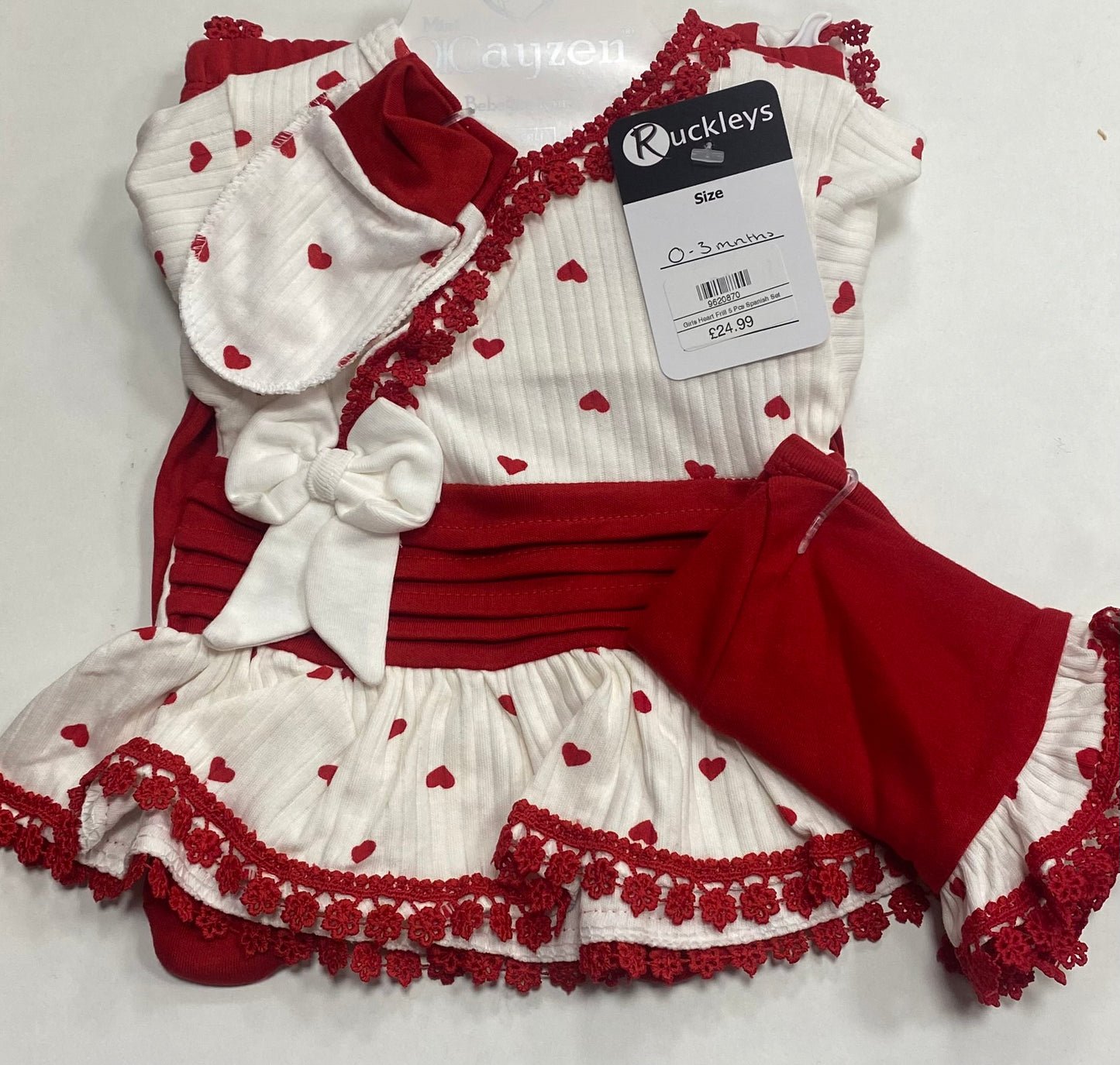 Girls Heart Frill 5 Pcs Spanish Set