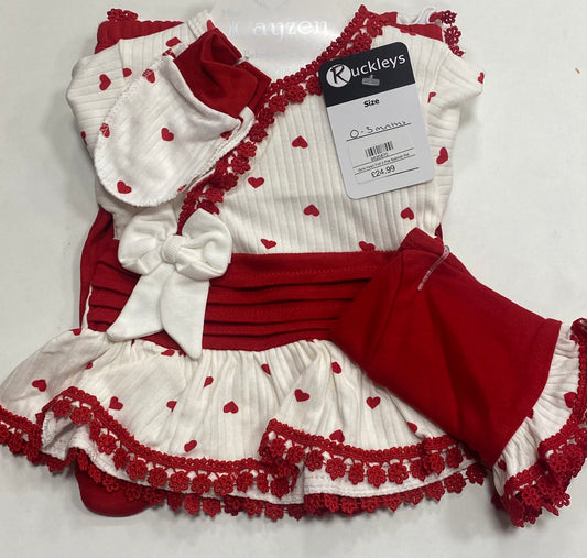 Girls Heart Frill 5 Pcs Spanish Set