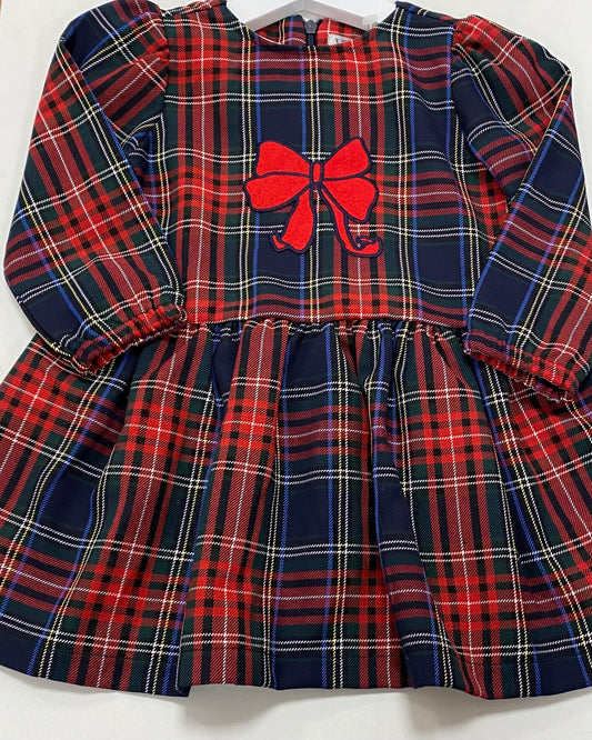 Girls Tartan Bow Dress