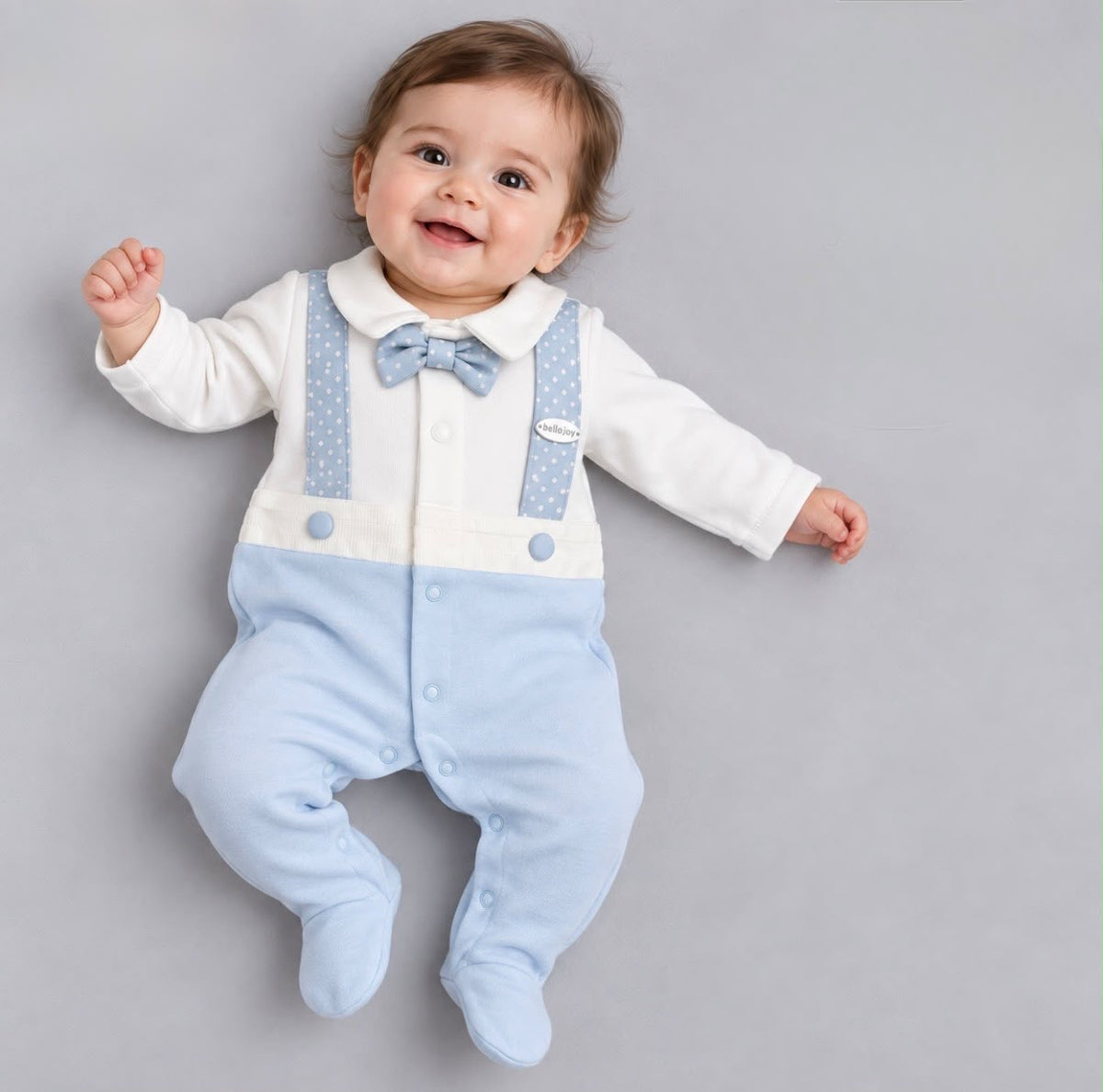 Clothing Boys Braces Polka Dot Romper 0/3-6/9 months