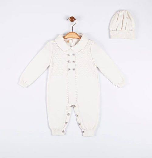 Cream knitted two-piece set