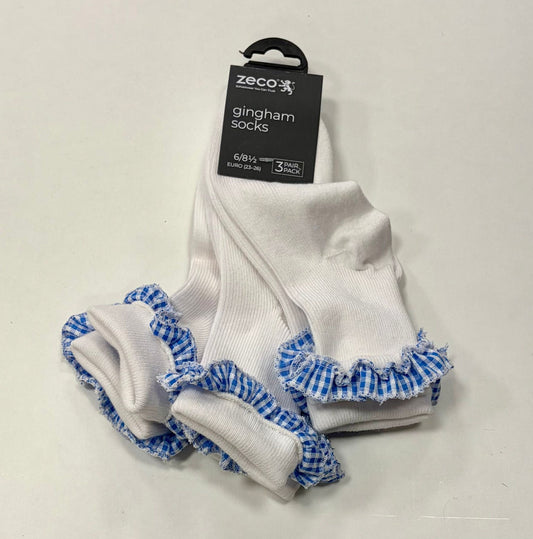 Zeco Gingham Socks 6/8.5-12/3.5 NV12341098Z