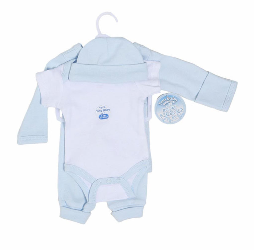 Clothing Boys Tiny Baby Four Piece Set Blue Up to 3.5kg
