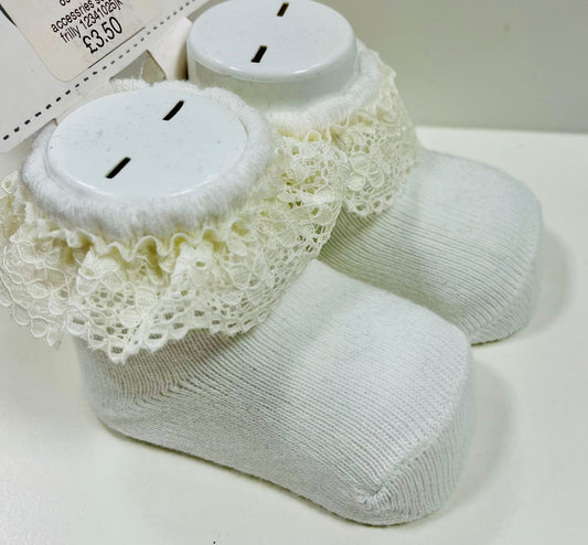 Ivory Frilly Socks