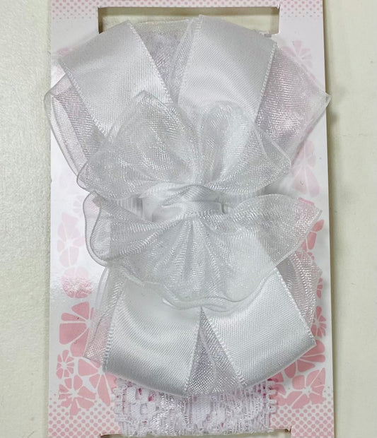 White Ribbon Headband
