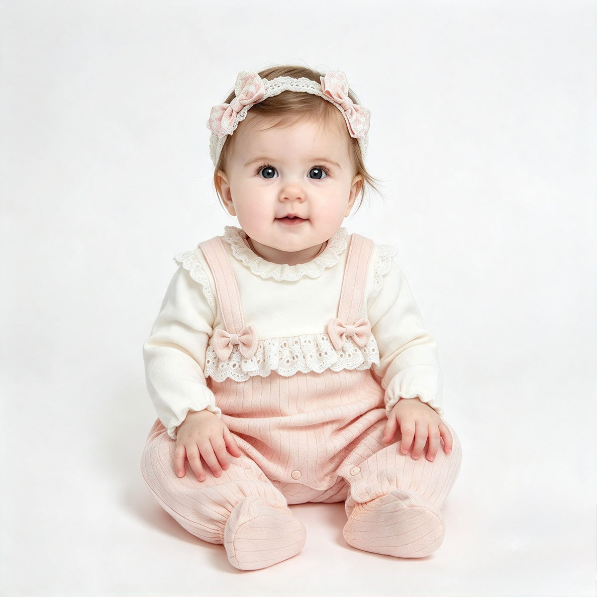 Clothing Girls Bow Romper 0/3-9/12 months