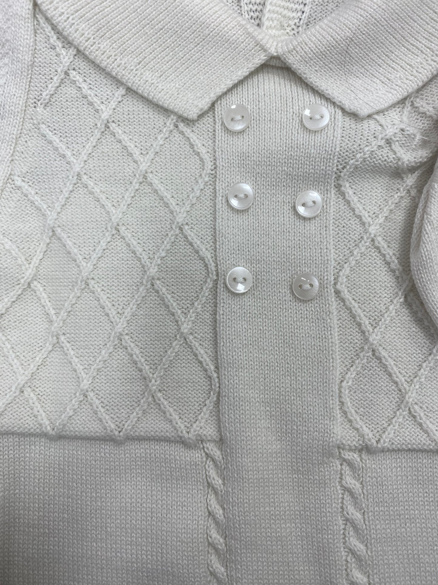 Cream knitted two-piece set