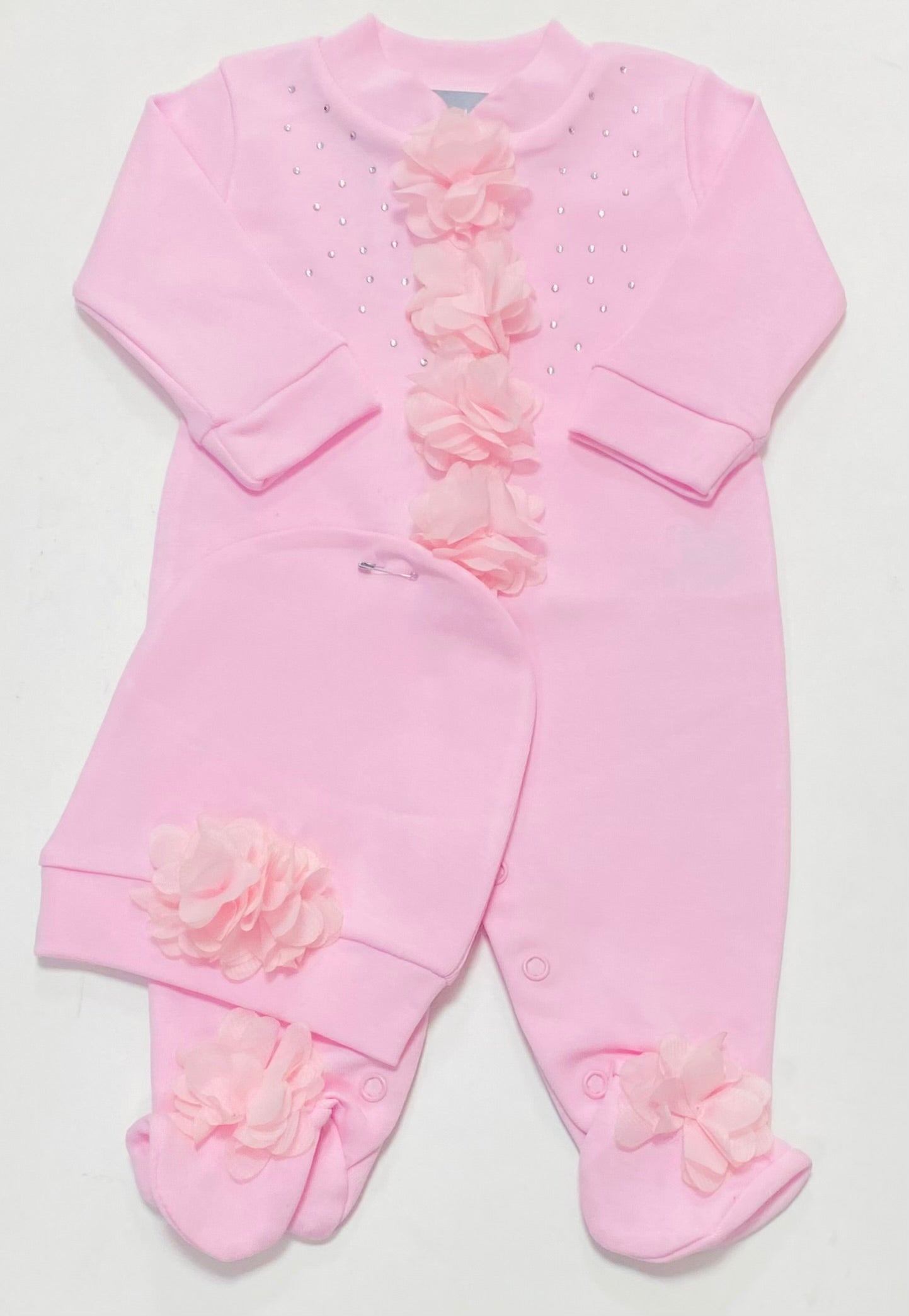 Girls Ruffle Diamonte All In One W/ Hat