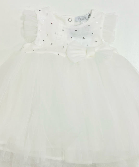 Girls White Frill Dress