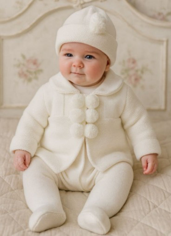 Pompom Jacket & Hat