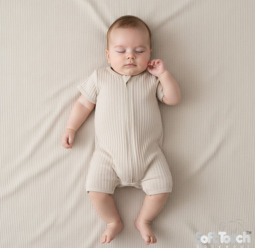Brown Baby Romper -Unisex