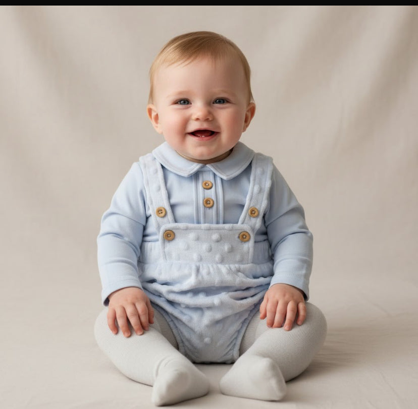 Sky Blue Baby Dungaree Two Piece