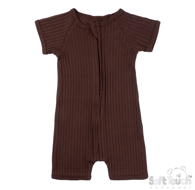Brown Baby Romper -Unisex