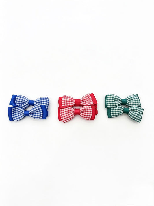 Accessories Mini Gingam Hairclips 2 Piece NV1234035J