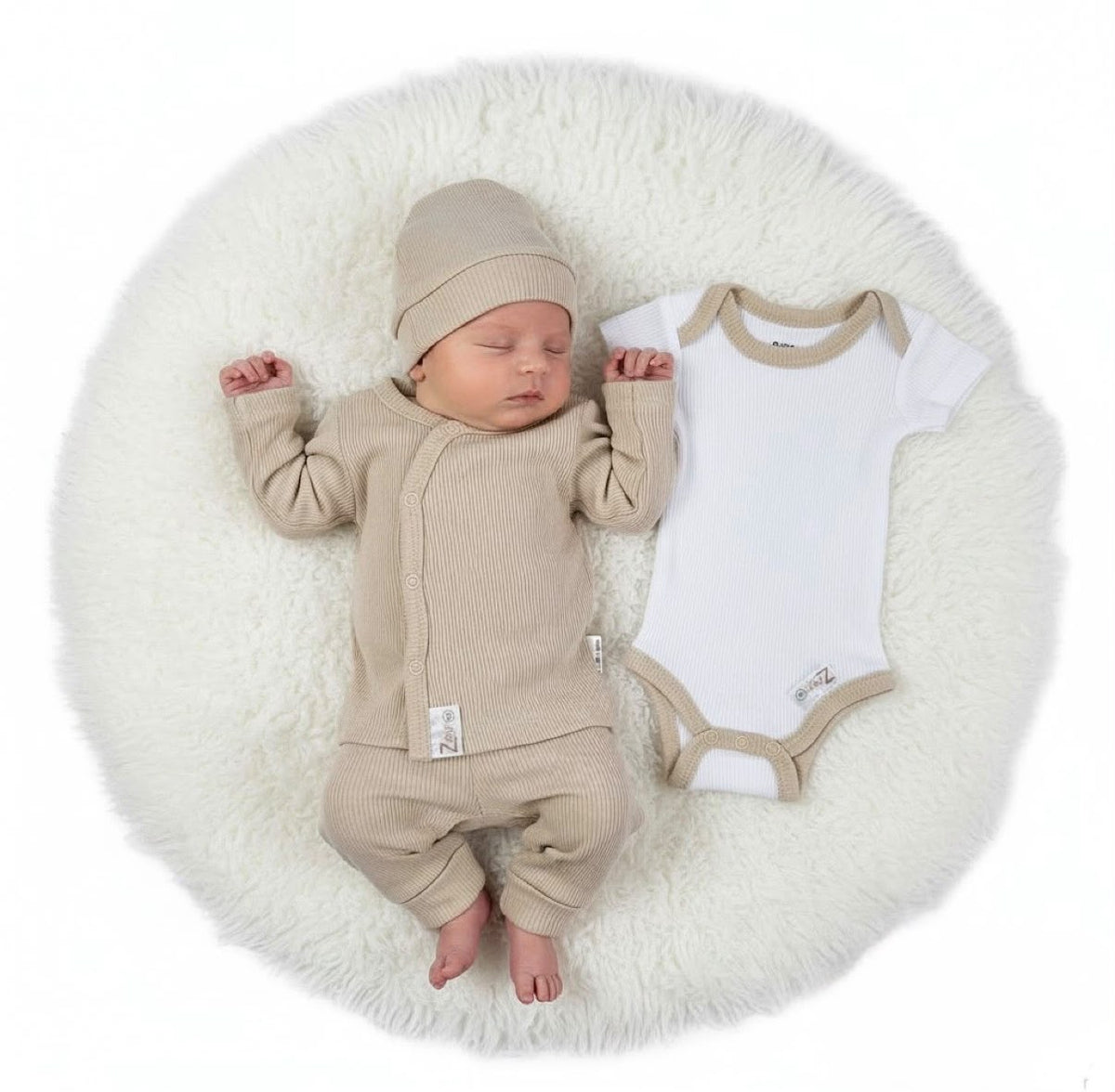 Clothing Unisex Tiny Baby Four Piece Beige Up To 3.5kgv