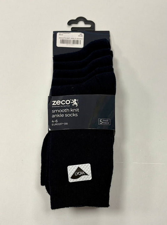 Smooth Knit Ankle Socks 4-6 Navy NV12344024Z1