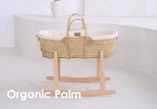 Organic Palm Basket & Rocking Stand