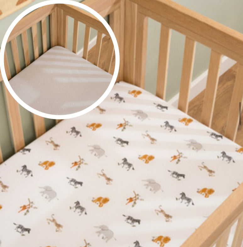 JUNGLE DREAM 2 PACKPRINTED COT BED FITTEDSHEETS