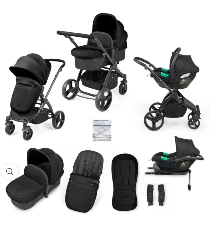 Ickle Bubba-STOMP URBAN 10 PIECE TRAVEL SYSTEM WITH I-SIZE CIRRUS CAR SEAT & ISOFIX BASE
