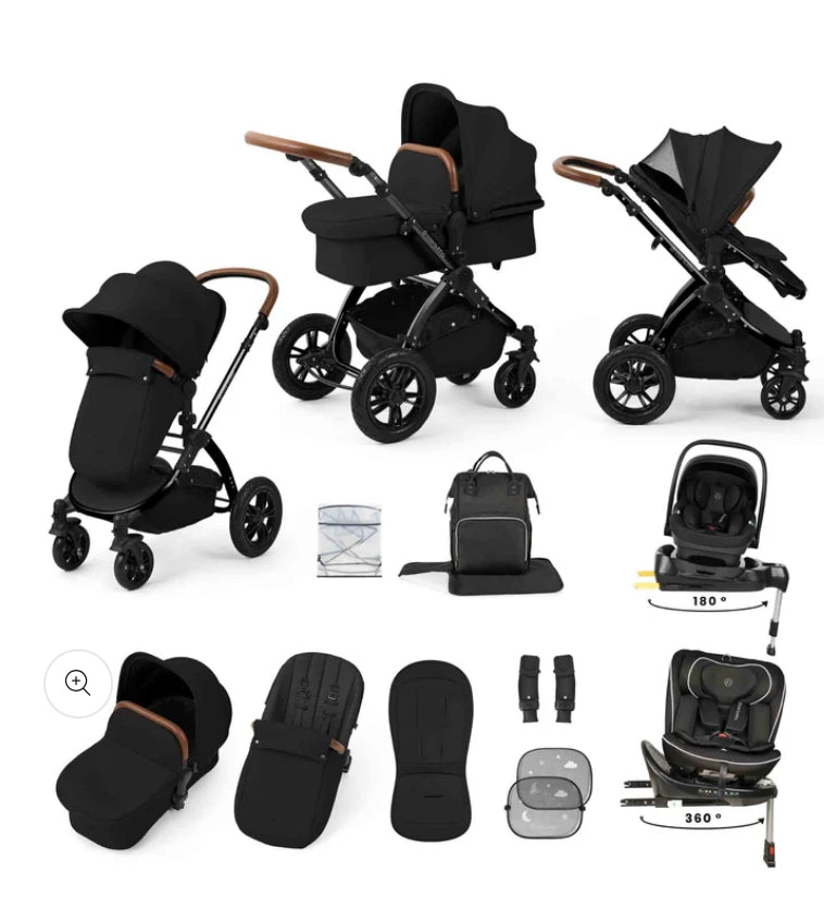 Ickle Bubba-STOMP LUXE 13 PIECE TRAVEL BUNDLE WITH NIMBUS I-SIZE 180 SPIN AND RADIAL I-SIZE PLUS 360 SPIN CAR SEATS & ISOFIX BASE